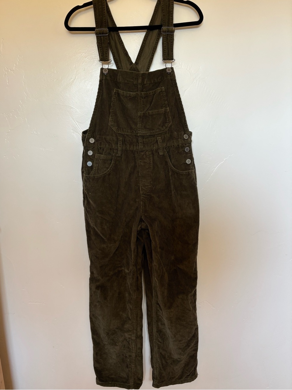 Lana Roux Corduroy Overalls in Olive Green
